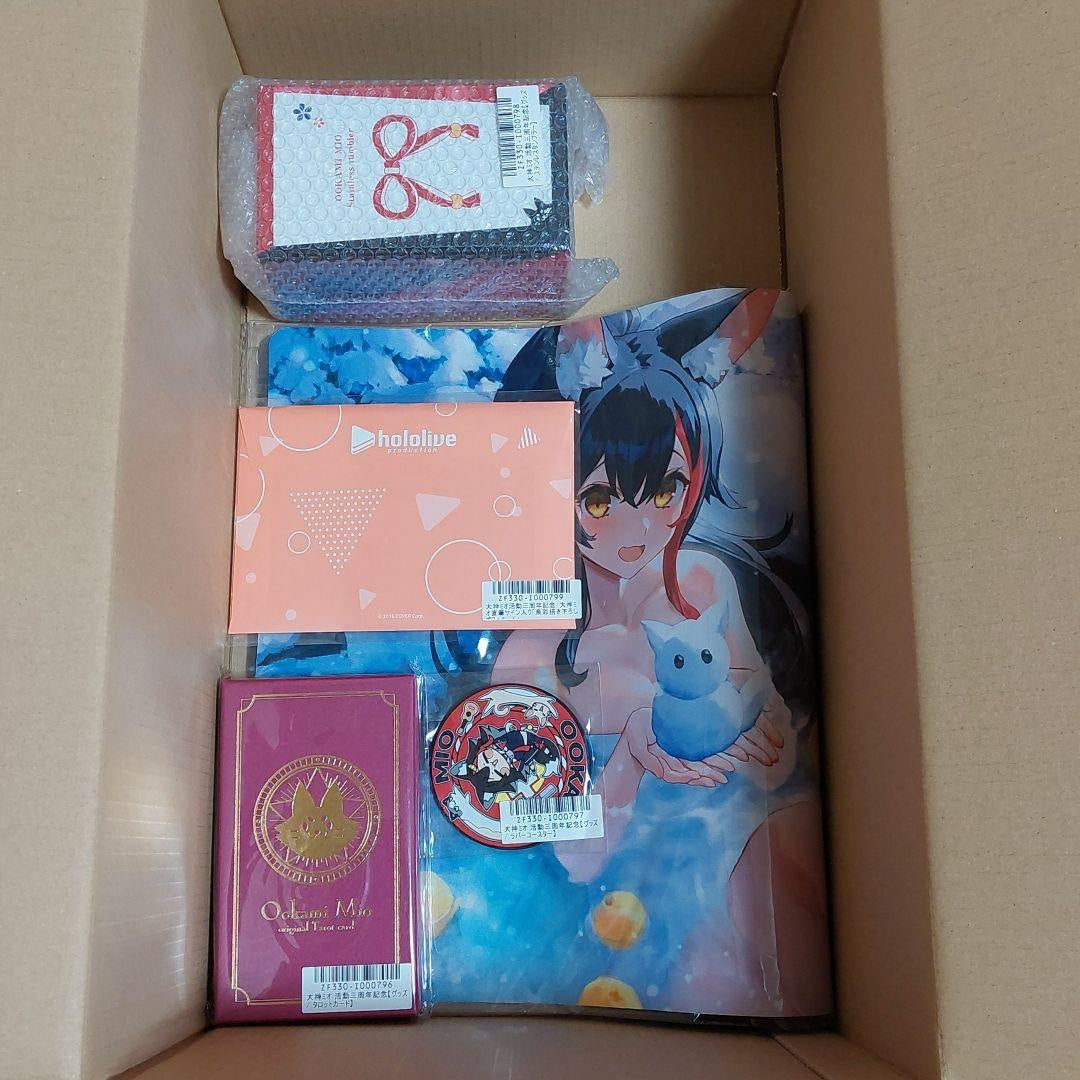hololive Mio Okami Activity 3rd Anniversary Commemorative Goods Complete Set Hand Signed