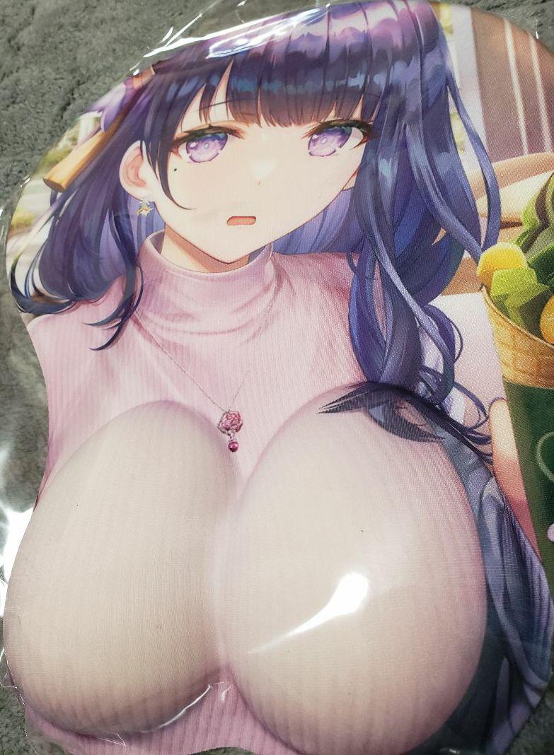 Genshin Impact Shogun Raiden Shogun Boobs Oppai Mouse Pad 3D Mouse Pad