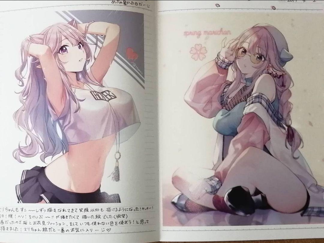 hololive lion white peony designer Tomari milklamp illustration collection