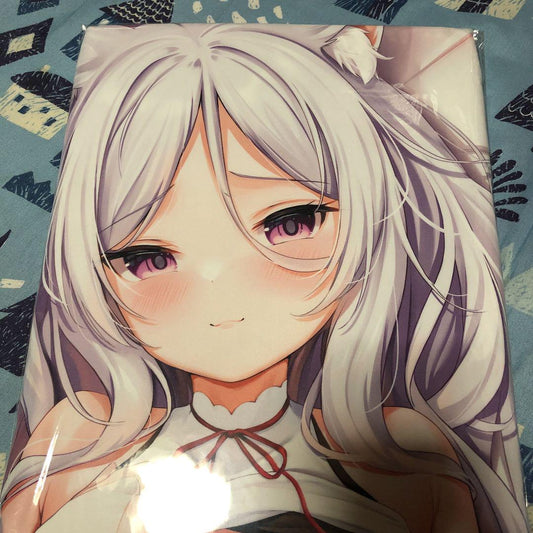 Kokuto Ginmusume Silver Hair Kuudere Cat Ears Dakimakura Cover
