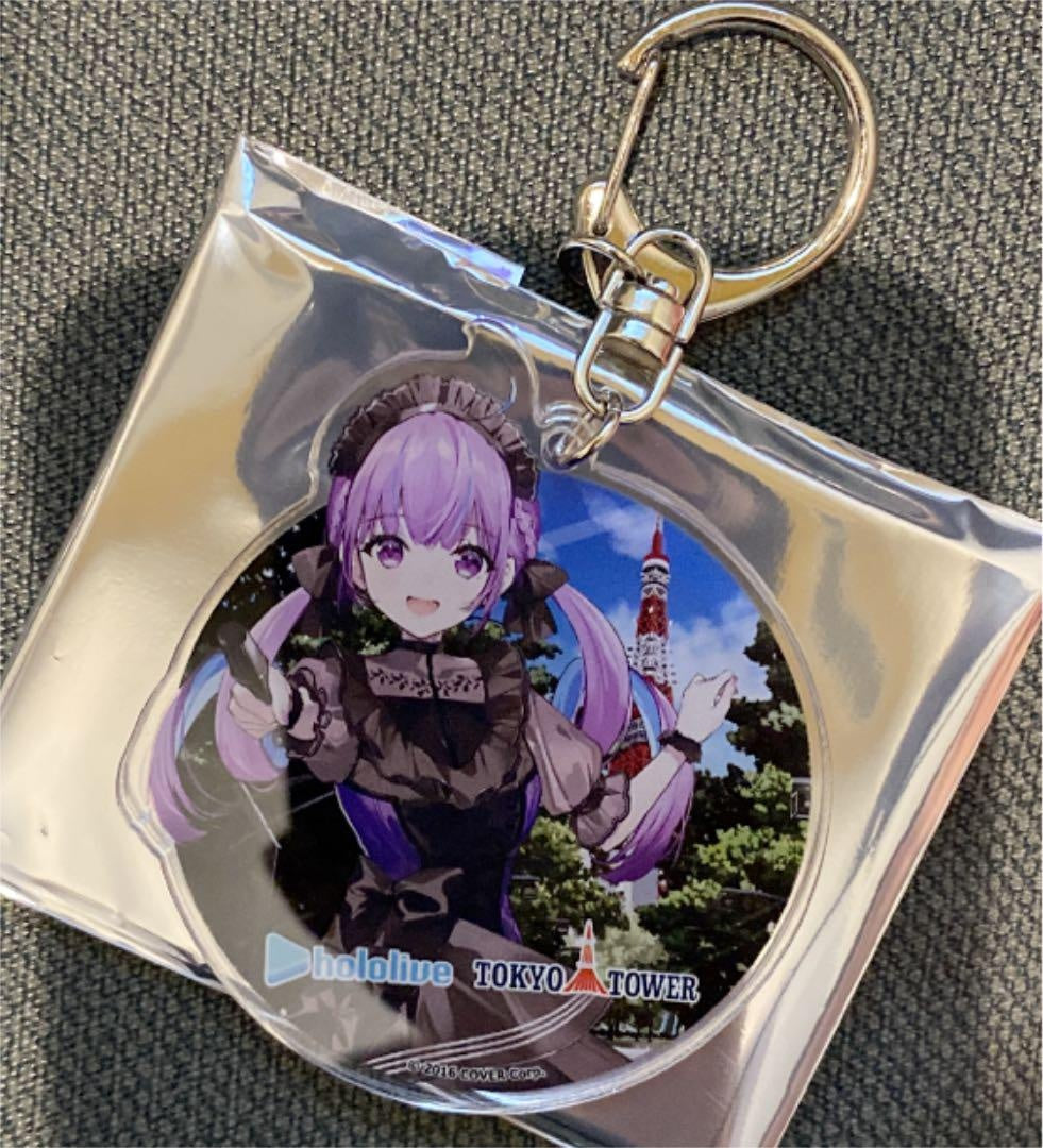 hololive Pasela Aqua Minato acrylic key chain Tokyo Tower