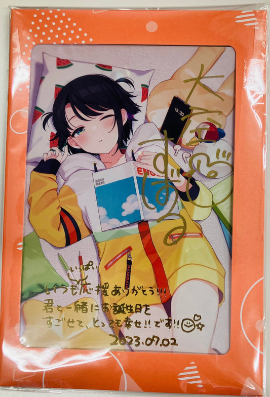 hololive hololive Birthday Anniversary 2023 Handwritten Signatureed Foil Stamped Copy Message Postcard Oozora Subaru