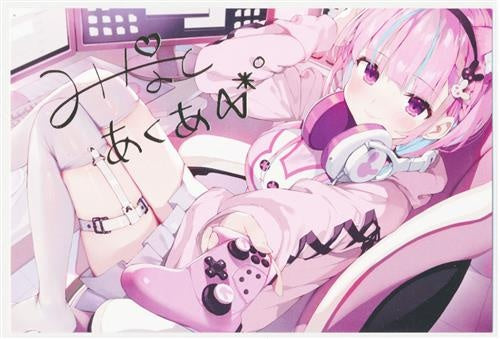 hololive hololive birthday commemoration 2020 copy Handwritten Signatureed postcard Minato Aqua