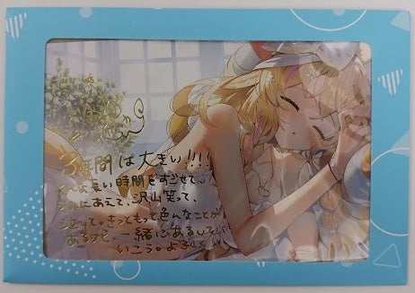 hololive hololive 3rd Anniversary Commemoration Foil Stamped Copy Sign Postcard with Message Omaru Polka