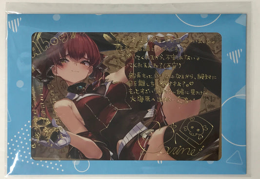 hololive Hololive Hololive Birthday Anniversary 2023 Foil Stamped Copy Sign Postcard with Message Houshou Marine