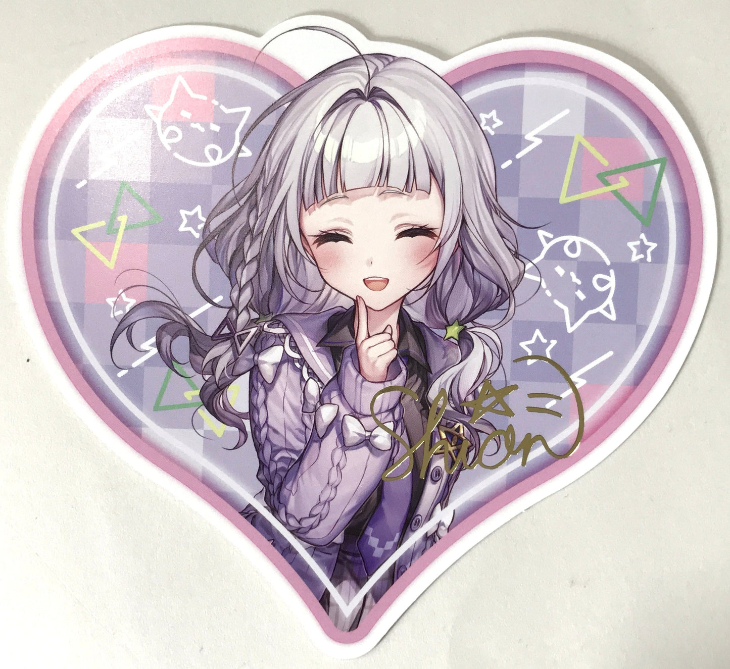hololive Hololive Hololive New Costume Commemoration 2023 Foil Stamped Copy Signed Die Cut Postcard Murasaki Shion