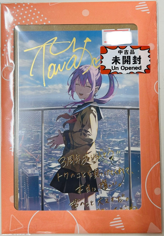 hololive hololive 3rd Anniversary Commemoration Foil Stamped Copy Sign Postcard with Message Tokoyami Towa