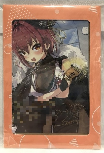 hololive hololive 2 million people commemorative handwritten message foil stamped copy Handwritten Signatureed postcard Houshou Marine