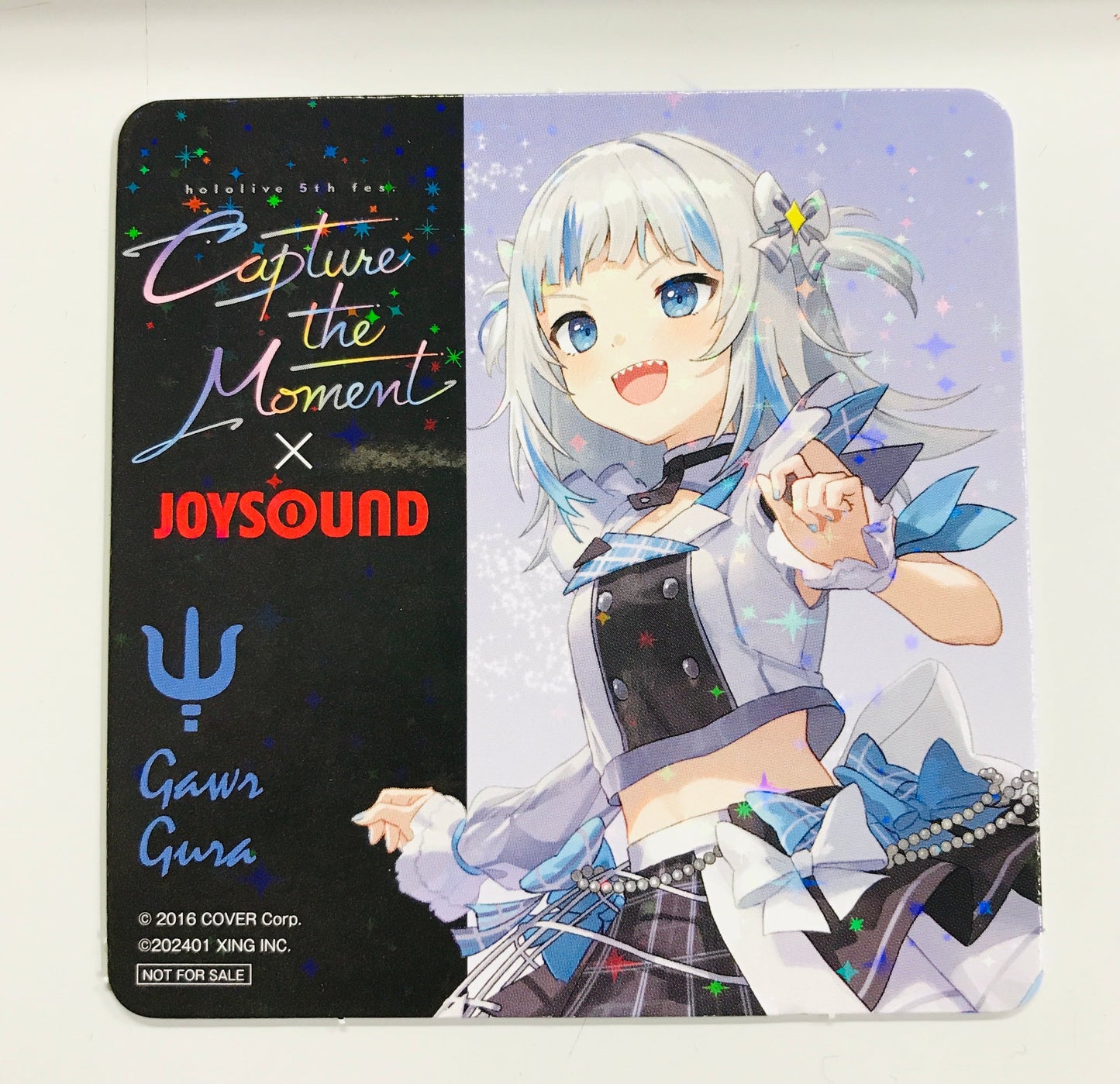 JOYSOUND hololive hololive 5th fes. Capture the Moment×JOYSOUND original coaster 1st edition Gawr Gura hologram specification