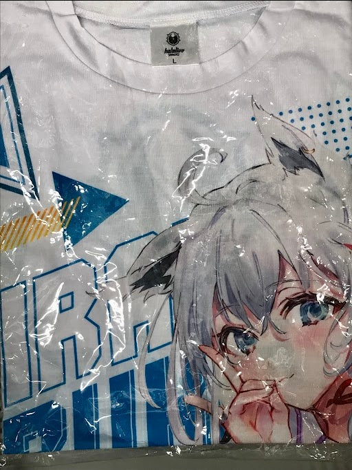 Legs hololive in Hamleys DOKI×2 Rendezvous full graphic T-shirt Shirakami Fubuki L size