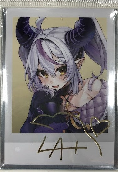 hololive hololive Birthday Anniversary 2023 Foil Stamped Copy Signed Instax Style Bromide Card Laplus Darknesss