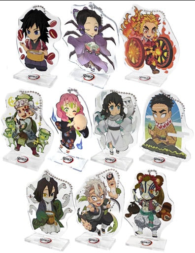 All 10 types set Demon Slayer Kimetsu no Yaiba x ufotable cafe Halloween event random acrylic stand B group