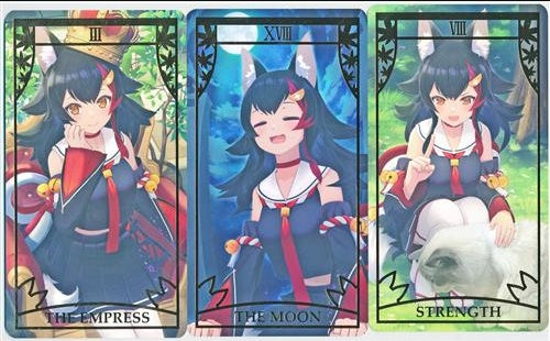 hololive hololive 2nd Anniversary Original Tarot Card Set of 3 Ookami Mio