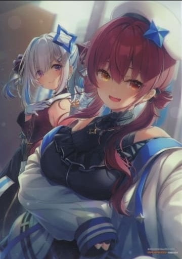 Gemma's/Kadokawa Shoten/KADOKAWA Poster A3 Clear Poster Houshou Marine Kanata Amane Vtuber Hololive Houshou Marine Fan Book Comic Anthology Treasure Pirate Diary Gema's Purchase Bonus