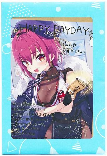 hololive hololive 2 million people commemorative foil stamped copy signature postcard with message Houshou Marine