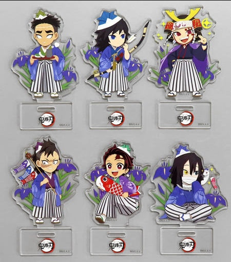 All 6 types set Demon Slayer Kimetsu no Yaiba x ufotable Cafe x Machi Asobi CAFE Children's Day Event 2022 Random acrylic stand A