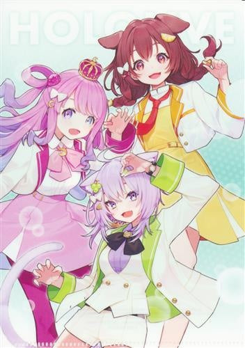 Family Mart hololive Original A5 Size Clear File Nekomata Okayu Inugami Korone Himemori Luna hololive x Hi-Chew Campaign