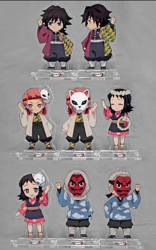 All 8 types set Demon Slayer Kimetsu no Yaiba Character picture scroll cafe in ufotable Cafe Random acrylic stand connected second period