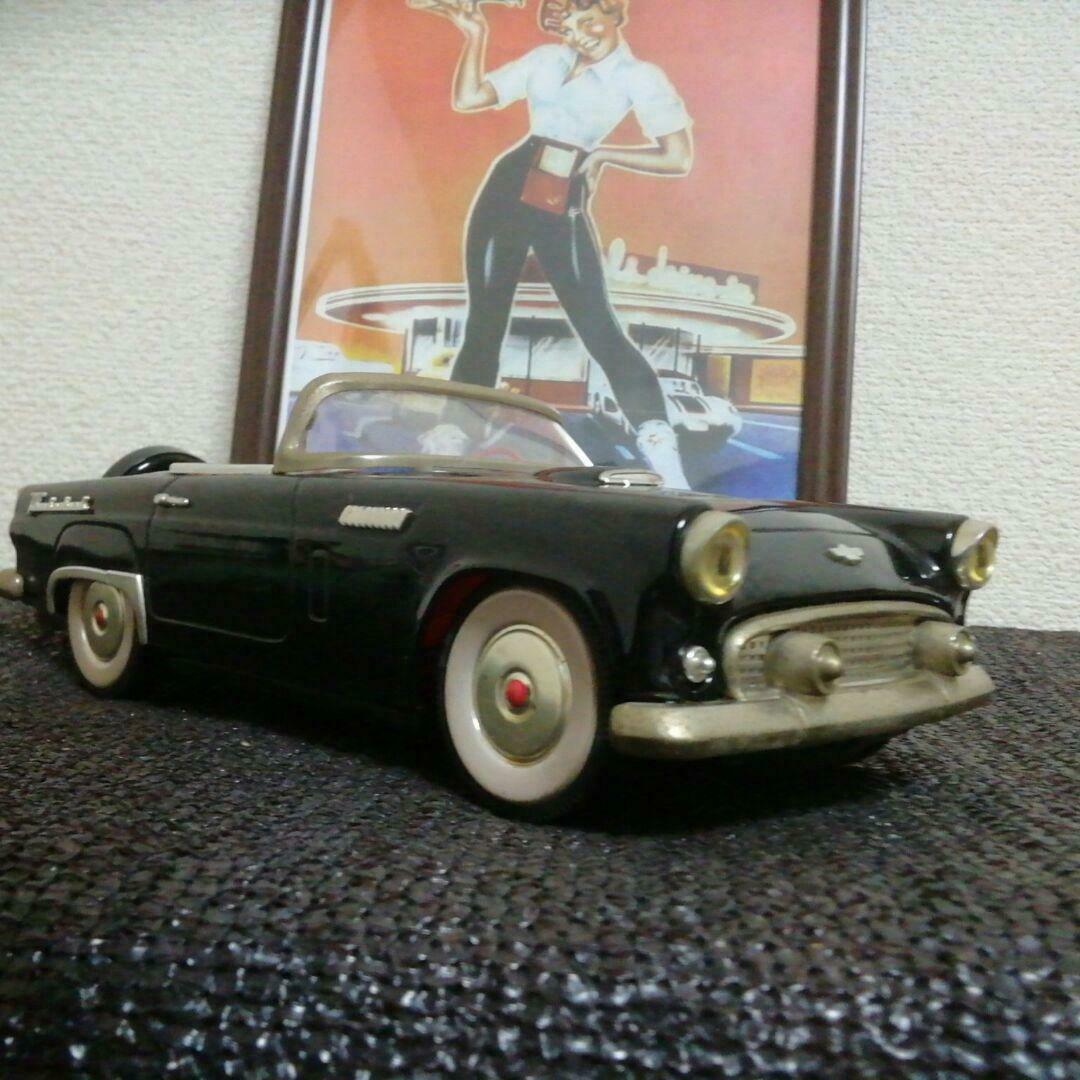 Tin mini car 50's Thunderbird Limited Rare Antique Vintage Retro vehicle brack