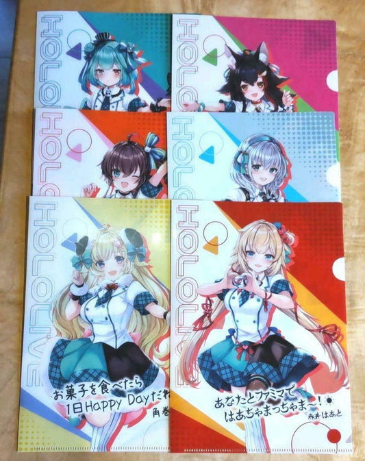 Hololive x FamilyMart holomart Limited A5 Clear Files All kinds 6 pieces set
