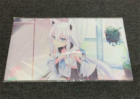 Shirakami Fubuki Playmat 600mm x 350mm DeskMat Mouse Pad Hololive Doujin