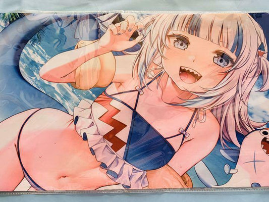 Hololive En Gawr Gura Swimsuit Shark Playmat Rubber 350mm x 600mm Rare