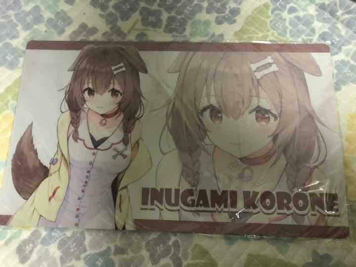 Hololive Inugami Korone Playmat Size Middle size 30 x 50 cm Made of rubber