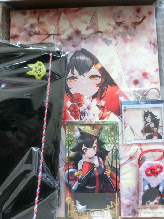 Hololive Ookami Mio 2nd Anniversary Goods  Canvas Art Tarot Card Key chain towel