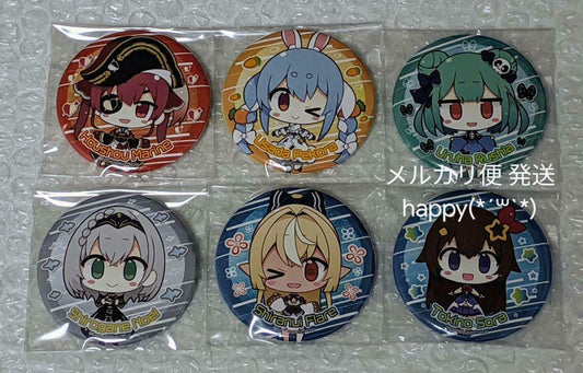 Hololive x Tsukumo collaboration Limited can badge set marine pekora rushia sora