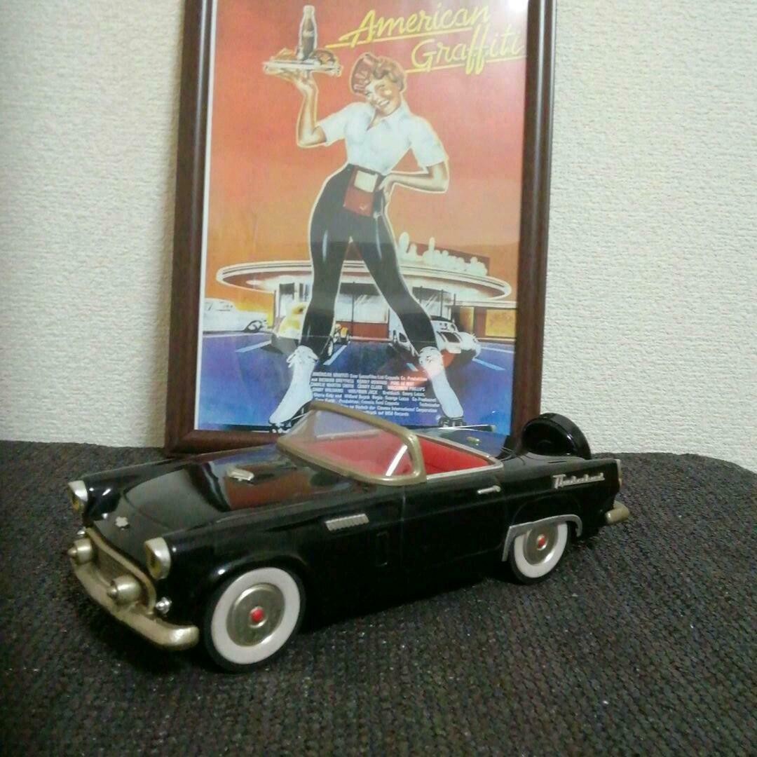 Tin mini car 50's Thunderbird Limited Rare Antique Vintage Retro vehicle brack