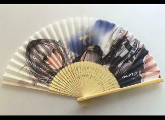 Hololive Noel Shirogane single sided cloth folding fan