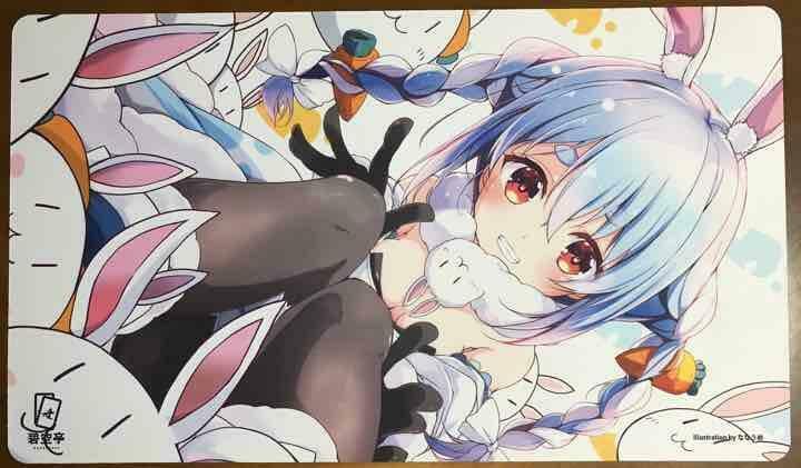 Pekora Usada Card Sleeve Playmat Set Hololive playmat size 600mm x 350mm