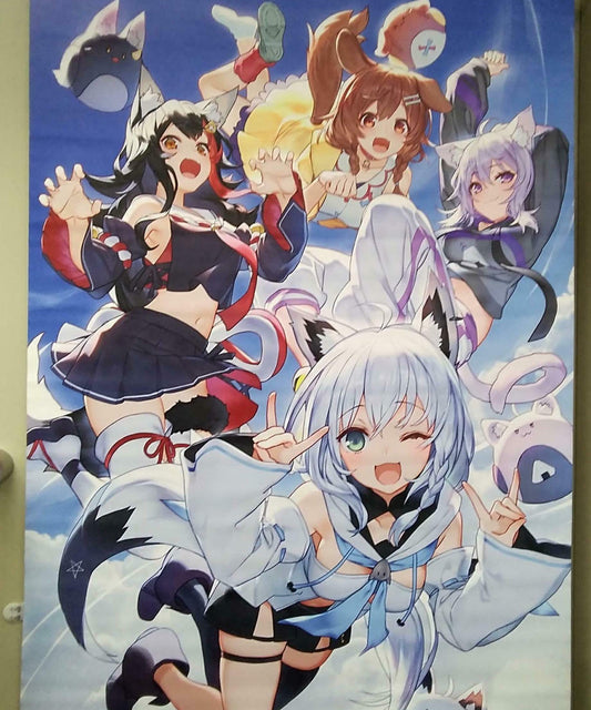 Hololive x Gamers Limited Tapestry korone mio fubuki okayu