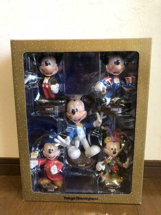 Disney land 20 Year Anniversary Limited Swinging Figure Mickey set 5 vintage lot