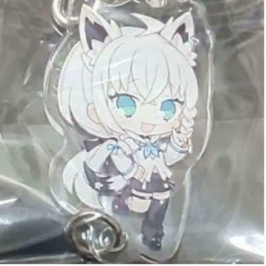 Shirakami Fubuki Hololive All-Connected Akky Acrylic key holder vtuber