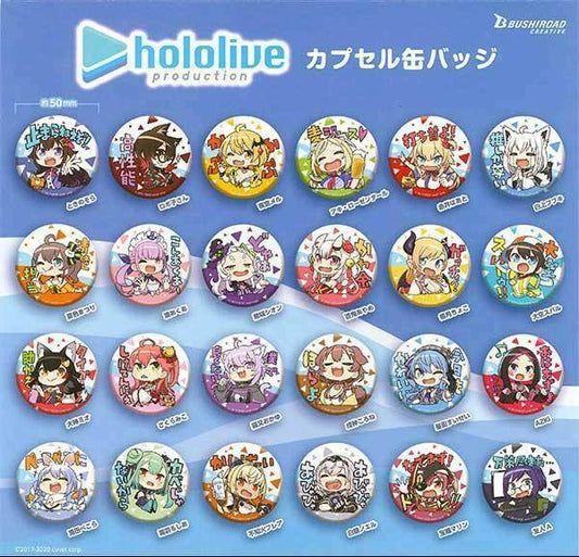 Hololive Capsule Can Badge Complete Set 24 Types Bushiroad korone pekora haato