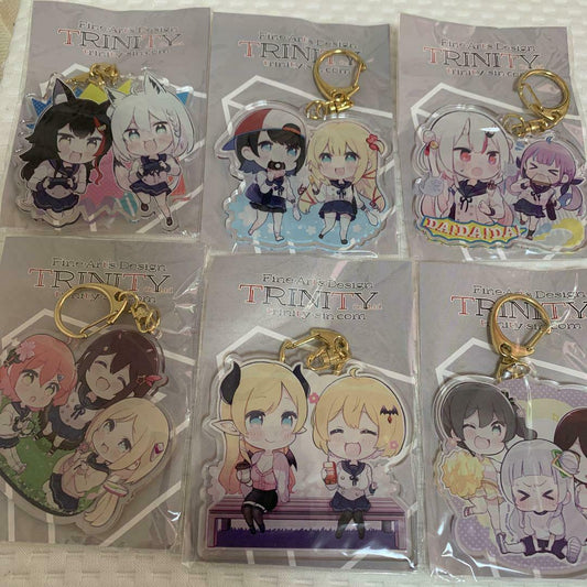 hololive Acrylic key chain 6-piece set mio miko aqua fubuki mel ayame haato