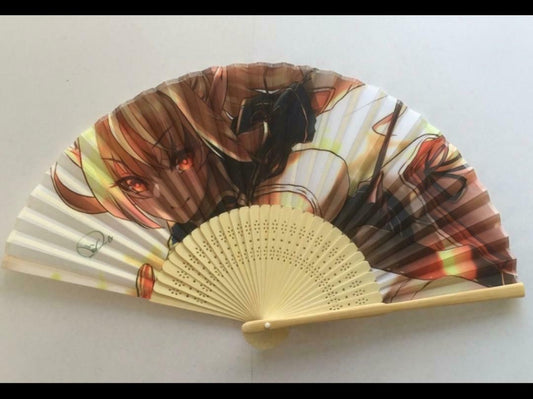 Hololive Shiranui Flare single sided cloth folding fan