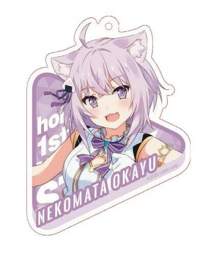 Hololive Nekomata Okayu Nonstop Story Limited Acrylic Keychain size 80mm x 80mm