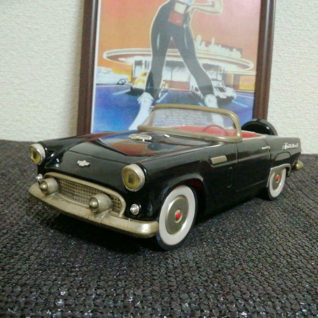 Tin mini car 50's Thunderbird Limited Rare Antique Vintage Retro vehicle brack