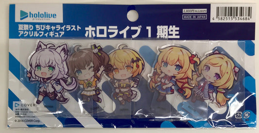 hololive Cover Hololive Summer Festival Chibi Character Illustration Acrylic Figure Hololive 1st Generation