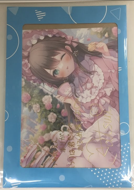 hololive hololive 4th Anniversary Commemorative Foil Stamped Duplicate Signed Message Postcard Drawn by Mochimonaka Natsuiro Matsuri