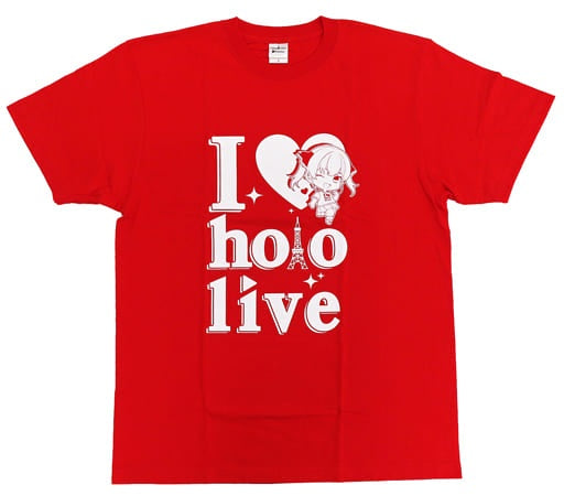 hololive Production Clothing Houshou Marine T-shirt Red Free Size Virtual YouTuber Hololive in Tokyo Tower Lost Quartet Great Search