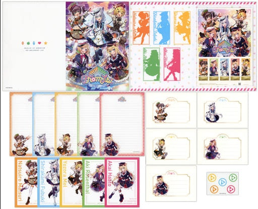 Cover Anime/Manga voucher Yozora Mel/Aki Rosenthal/Akai Haato/Total 5 people 84 yen stamp set of 5 from 1st/hololive mount/letter set/large postcard included 1st generation 3rd anniversary