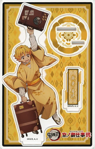 Chugai Mining Zenitsu Agatsuma Acrylic Stand Demon Slayer Kimetsu no Yaiba x Randen x Eigamura x Kyoto Municipal Transportation Bureau Kyoto's Work 2