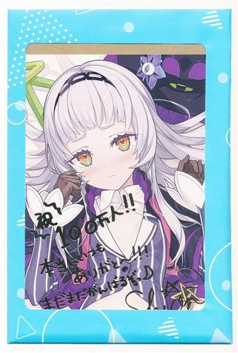 hololive hololive 1 million people commemorative foil stamped copy signature postcard with message Murasaki Shion
