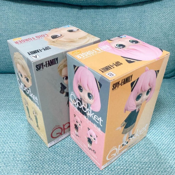 Q Posket Spy x Family Loid Anya Forger Figure 2 Set Qposket Banpresto New Japan