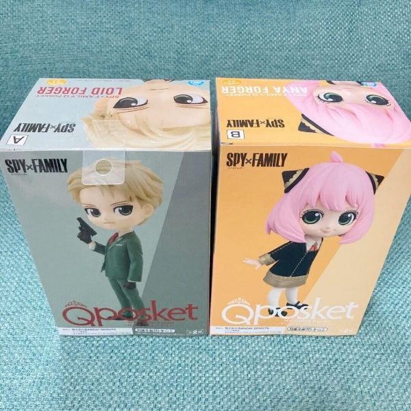 Q Posket Spy x Family Loid Anya Forger Figure 2 Set Qposket Banpresto New Japan