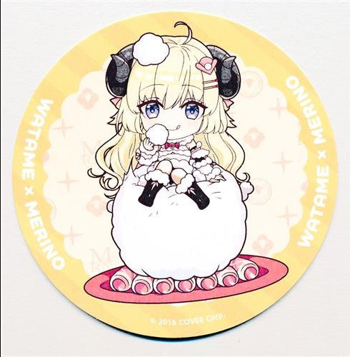 Think Innovation hololive Tsunomaki Watame x Merino WATAMERINO Collaboration Original Paper Coaster Tsunomaki Watame B
