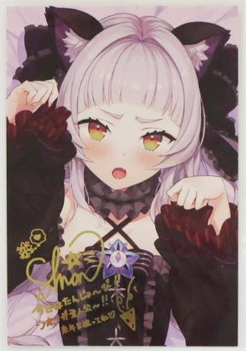 hololive hololive Birthday Anniversary 2021 Foil Stamped Reproduction Sign Postcard with Message Murasaki Shion